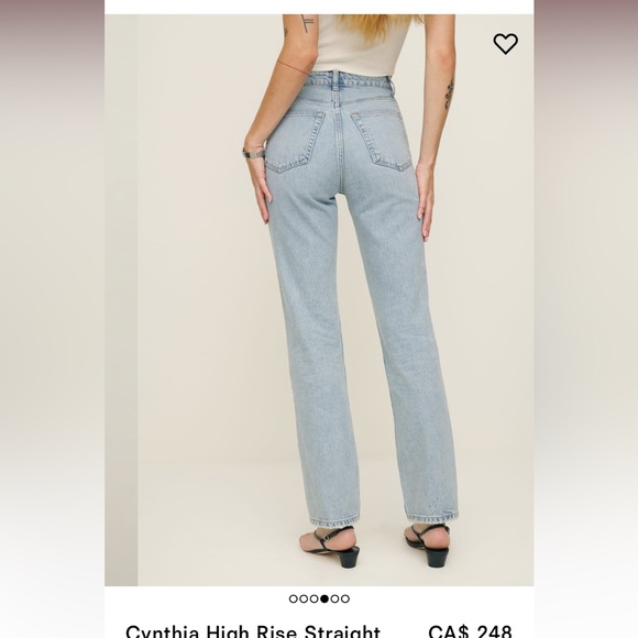 Reformation Cynthia High Rise Straight Jeans - Picture 2 of 2